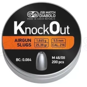 Diabolo JSB KO Slugs .216 5,5mm 200pcs
